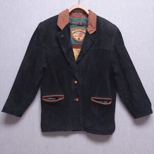 Vtg Outback Red Leather Jacket Mens S Casual Leather Games Black Western Ranch